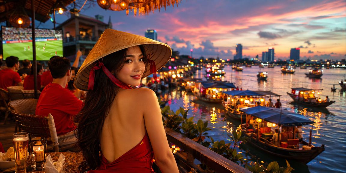 Người đội nón lá tại Hà Nội theo dõi kèo bóng đá và đặt cược thể thao trên điện thoại
